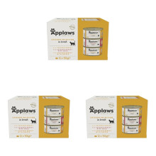 Applaws 100% Natural Wet Cat Food, Multipack Chicken Selection in Broth 156 g Tin (Pack of 36)