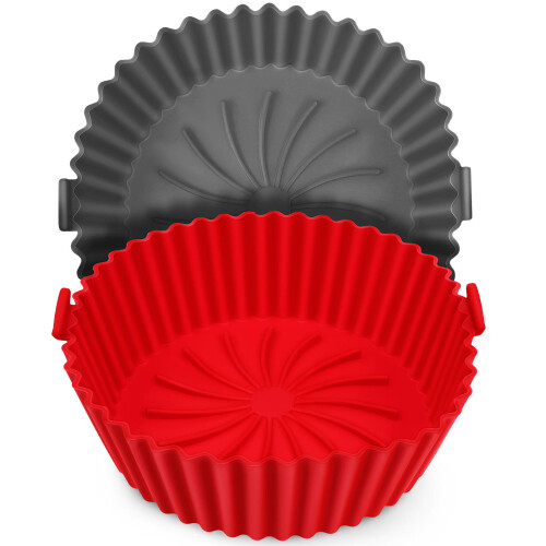 2 pcs silicone air fryer baking liner for kitchen use