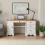 Mercers Furniture Corona White Straight Computer Desk Solid Wood Pine 1