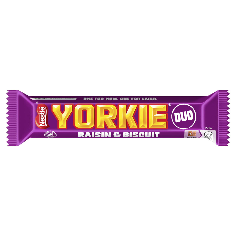 Nestle Nestl? Yorkie Raisin And Biscuit Duo Milk Chocolate Bars, 24 X 66 G