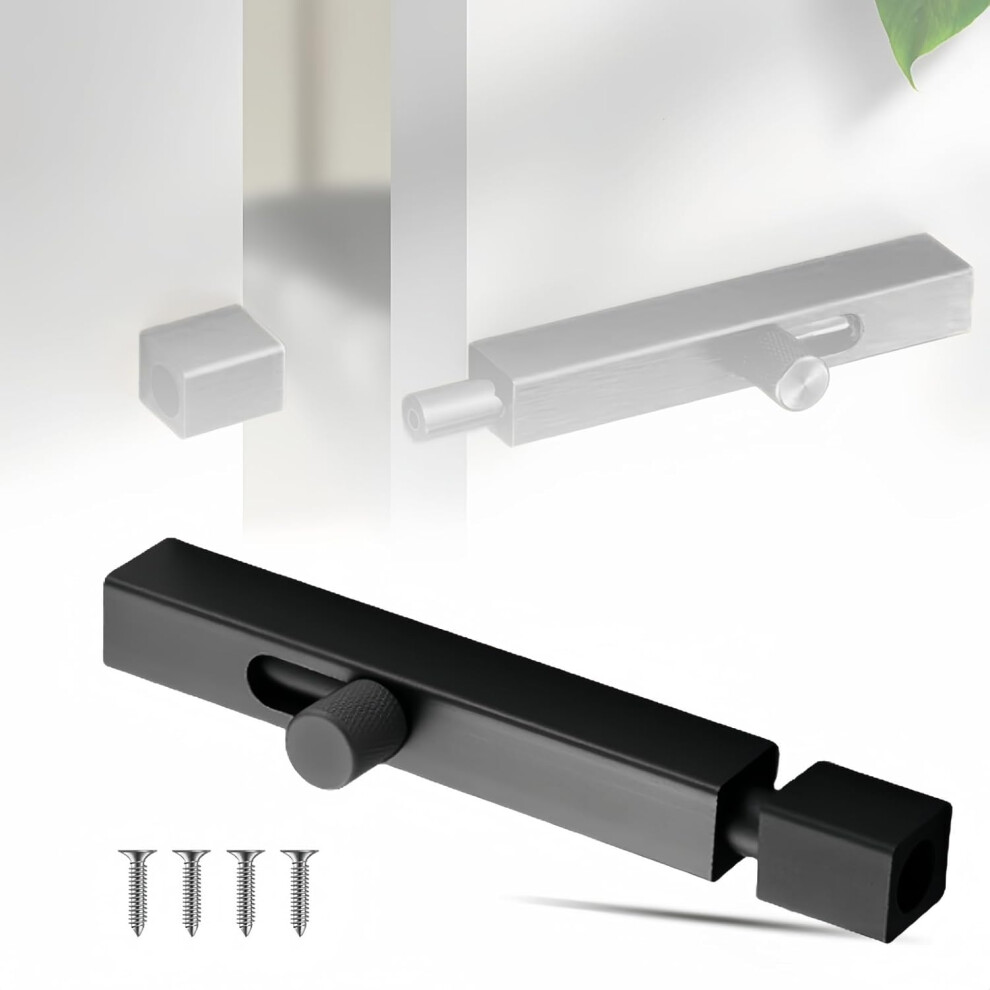 ((4 Inch)) Yao96266 Door Lock Bolts Slide Barrel Door Bolt Security Lock Latch With Screws For Internal Door Shed Bathroom Toilet Shed 4055695006727
