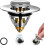 yao96266 Sink Plug, Bathroom Pop Up Sink Plug Replacement Spring Core Copper, Universal Bath Plug Brass Bounce Core Push Type Silver 34-38MM 1
