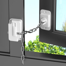 yao96266 2PCS Window Locks, Window Safety Locks , Window Restrictor Safety Locks , Self Adhesive, Adjustable Window Lock No Drilling
