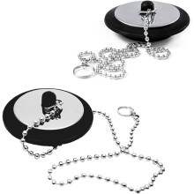 yao96266 2 PCS Universal Bath Plug, Bathroom Sink Plug Replacement, Drain Stopper For Bathroom Kitchen, Kitchen Sink Plug With Stainless Steel Chain