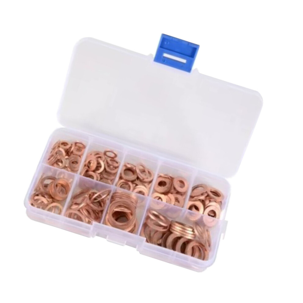 Copper Gasket Washers Assortment 200 Pcs M5-M14 Red