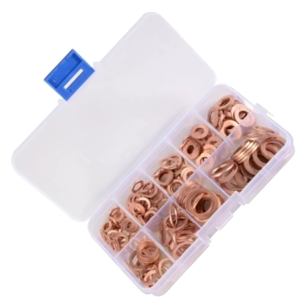 200 Pack Copper Sealing Gaskets M5 M6 M8 M10 M12