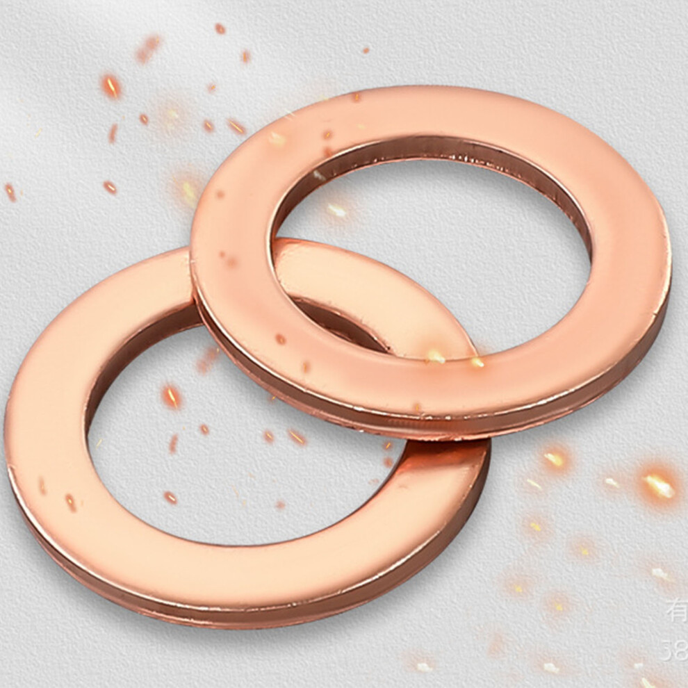 200 Pcs Copper Flat Washers Assorted M5 To M14 7055741742392