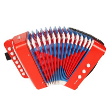 (Red) Baby Accordion Musical Toy Educational Instrument for Kids