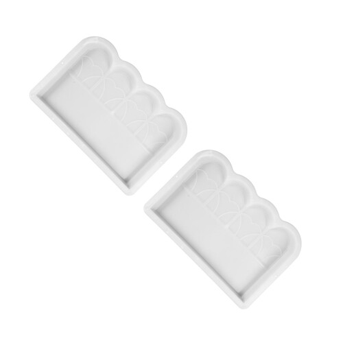 2Pcs White Plastic Mold Cement Tool for DIY Handy Brick Craft 2