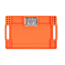 Plateau Porte-Outils en Silicone Porte-Outils en Silicone Tapis Polyvalent Rangement de Réparation Rangement Mécanique Segmenté Orange