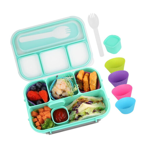 7Pcs Lunch Box Set 1300ML 225x161x65mm Blue