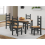 Mercers Furniture Corona Charcoal 4'0" Dining Table & 4 Chairs 1