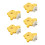 5Pcs Solid Wood Parrot Perches Yellow Chewable Bird Cage Accessories 5