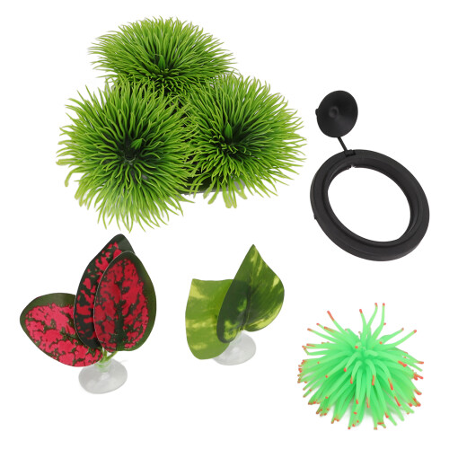 5Pcs Betta Fish Leaf Pad Set Aquarium Fish Plastic Silicone Spawning Rest