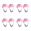 8Pcs Multicolor Doll Mini Construction Plastic Safety Caps 7