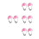 8Pcs Multicolor Doll Mini Construction Plastic Safety Caps 8