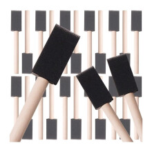 120 Pcs Foam Paint Brushes, 1 Inch Foam Brush with Wood Handle, Bulk Sponge Brushes for Painting, Foam Art Paintbrushes