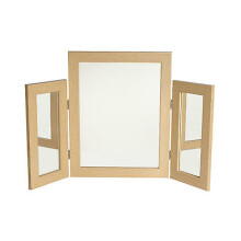 Large Self Standing Dressing Table Mirror- Oak Effect