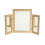 Large Self Standing Dressing Table Mirror- Oak Effect 1