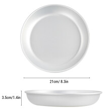 Aluminiumlegierung Essensservierteller 21x21cm, Einfach zu reinigen, Vielseitig einsetzbar