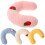 8Pcs U-Shaped Cat Pillows Assorted Colors Comfortable Neck Protection 1