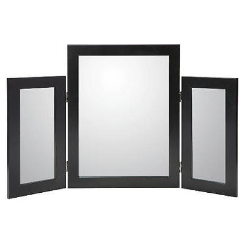 Large Self Standing Dressing Table Mirror- Oak Effect 2
