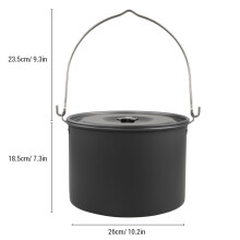 Camping & Hiking 8L Hanging Pot Portable Outdoor Cookware for Fishing Trips