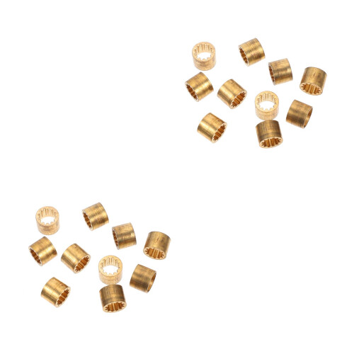 40Pcs Golden Copper Cue Tip Ferrules Easy Install Pool Snooker Kit 2