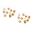40Pcs Golden Copper Cue Tip Ferrules Easy Install Pool Snooker Kit 6