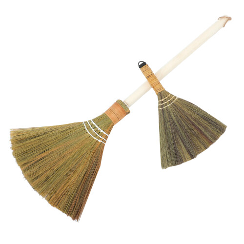 4Pcs Handwoven Straw Brooms Soft Bristle Home Dust Sweeping Brushes 1