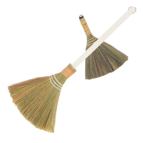 4Pcs Handwoven Straw Brooms Soft Bristle Home Dust Sweeping Brushes 2