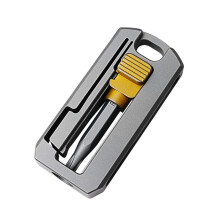 Tournevis Magnétique en Alliage de Titane, Petite Combinaison D'Entretien, Outils EDC Portables Multifonctionnels D'Extérieur