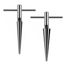 2 Stuks T-Handvat Taper Ruimer Set, 6 Gecanneleerde Afschuining Ruimen Gitaar Brug Pin Gat Handvat Taps Ruimers Gereedschap Rond Handvat