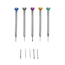 Juego de 5 Destornilladores de Acero de 0,8-1,6 mm para Reparación de Relojes, Herramientas Portátiles para Relojes, Extracción de Correa con