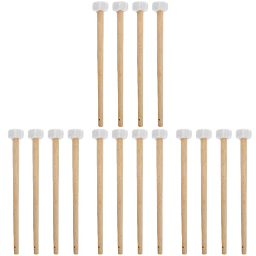 16Stk Gong Mallets Holz Baumwolle Kleine Percussion 1
