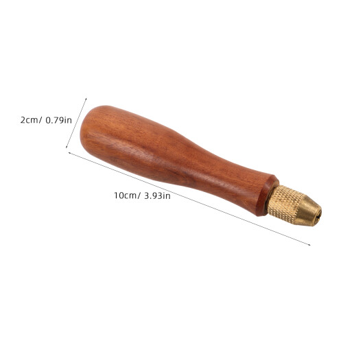 Wooden Hand File Handle with Brass Chuck for Secure File Grip 1