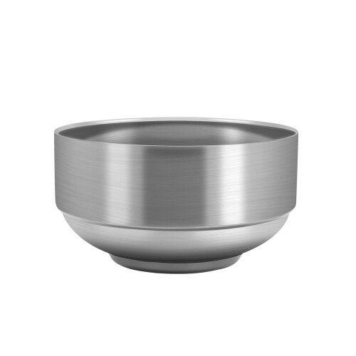 2Pcs Insulated Stainless Steel Rice Bowls Silver Multipurpose Use 2