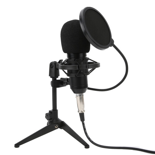Microfone USB de construção durável e flexível, som nítido e sem interferências, suporte com braço articulado tipo tesoura, microfone 1