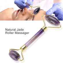 Amethyst Jade Roller Massage for Face & Eyes, Anti-Aging, Eco-Friendly