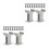 24Pcs Light Grey Plastic Train Track Risers Elevated Bridge Supports 4