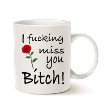 This Christmas Gifts Best Friends Long Distance Friendship Funny Coffee Mug, Unique Holiday or Birthday Gifts for Friend Porcelain Cup White, 11 Oz