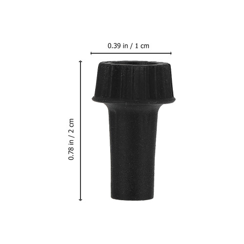 20 Pcs Black Glue Handle Work Turn Twists Knobs Light Accessories 1