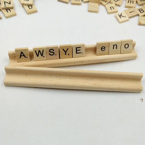 Φυσικά ξύλινα πλακάκια Scrabble για την προσχολική ηλικία εκπαίδευσης, υψηλής 1