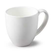 Large Coffee Mug, Big 1 Pint Conical Shape Mug Perfect for Tea, Soup, and Coffee, 100% Porcelain - White
