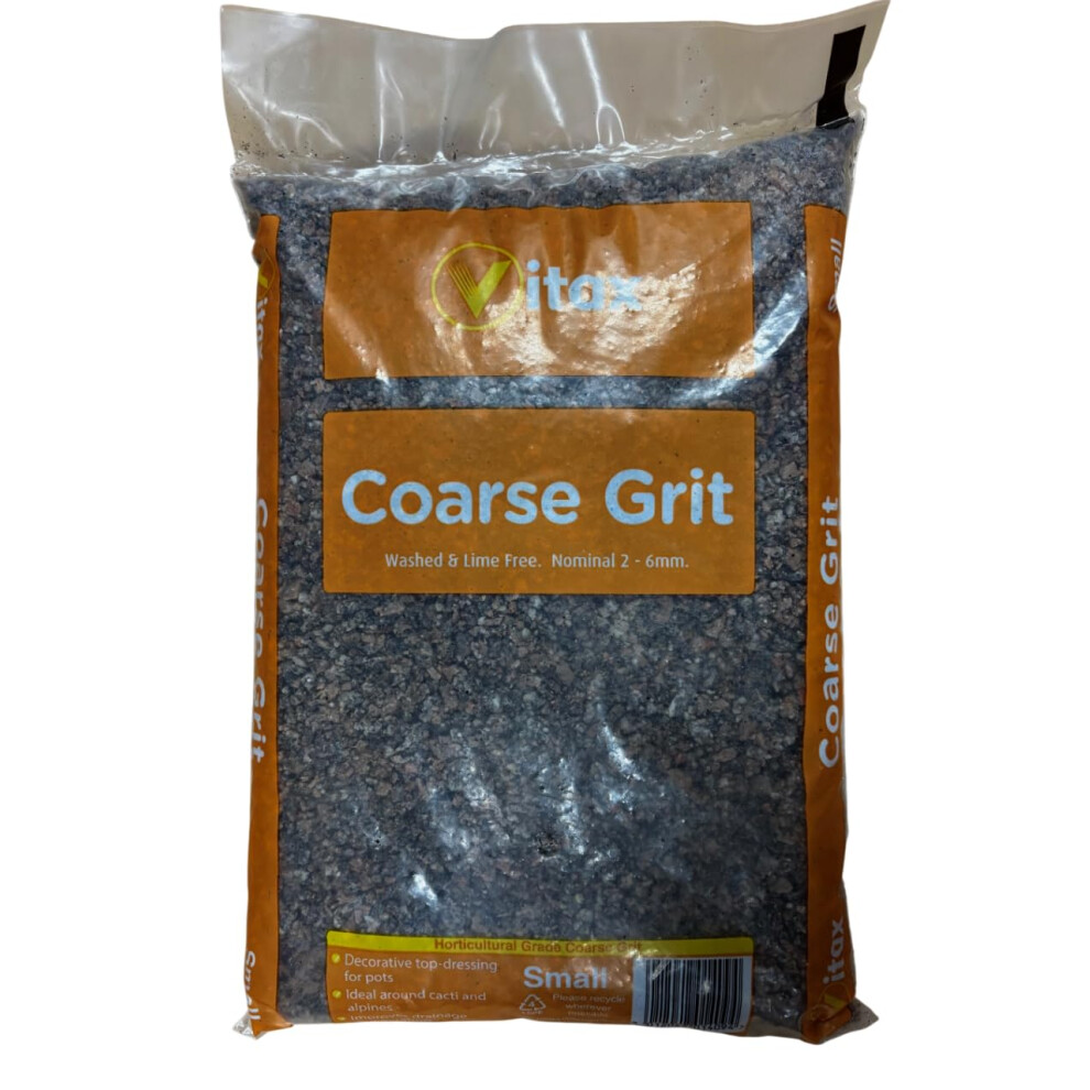 Vitax 6Vncg5 Horticultural Coarse Grit, Washed & Lime-Free, Nominal 2-6Mm, Small Bag