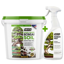 Zen Garden Bonsai Soil Supreme with Nourishing Mist - 1L Resealable Bucket & 300ml Bonsai Mist Spray