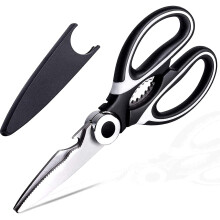 Cooking Companion Kitchen Shears, Multi-purpose Stainless Steel Blades Non-slip Comfort Grip For Cutting Chicken Fish Meat Vegetables, Dishwasher