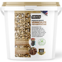 UK GROW 25L Premium Bucket of Vermiculite 1L 2L 3L 5L 10L 20L 25L 30L Retain water and nutrients in soil Premium (25L)