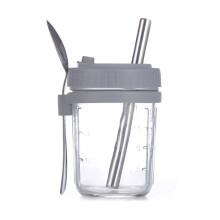 Elegant Essentials, contenitori per Overnight Oats con conservazione degli alimenti a prova di perdite per barattoli per la preparazione dei pasti,