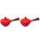 2Pcs Red Ceramic Tea Kettle Household Use Long Handle Filter Teapot 2